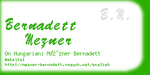 bernadett mezner business card